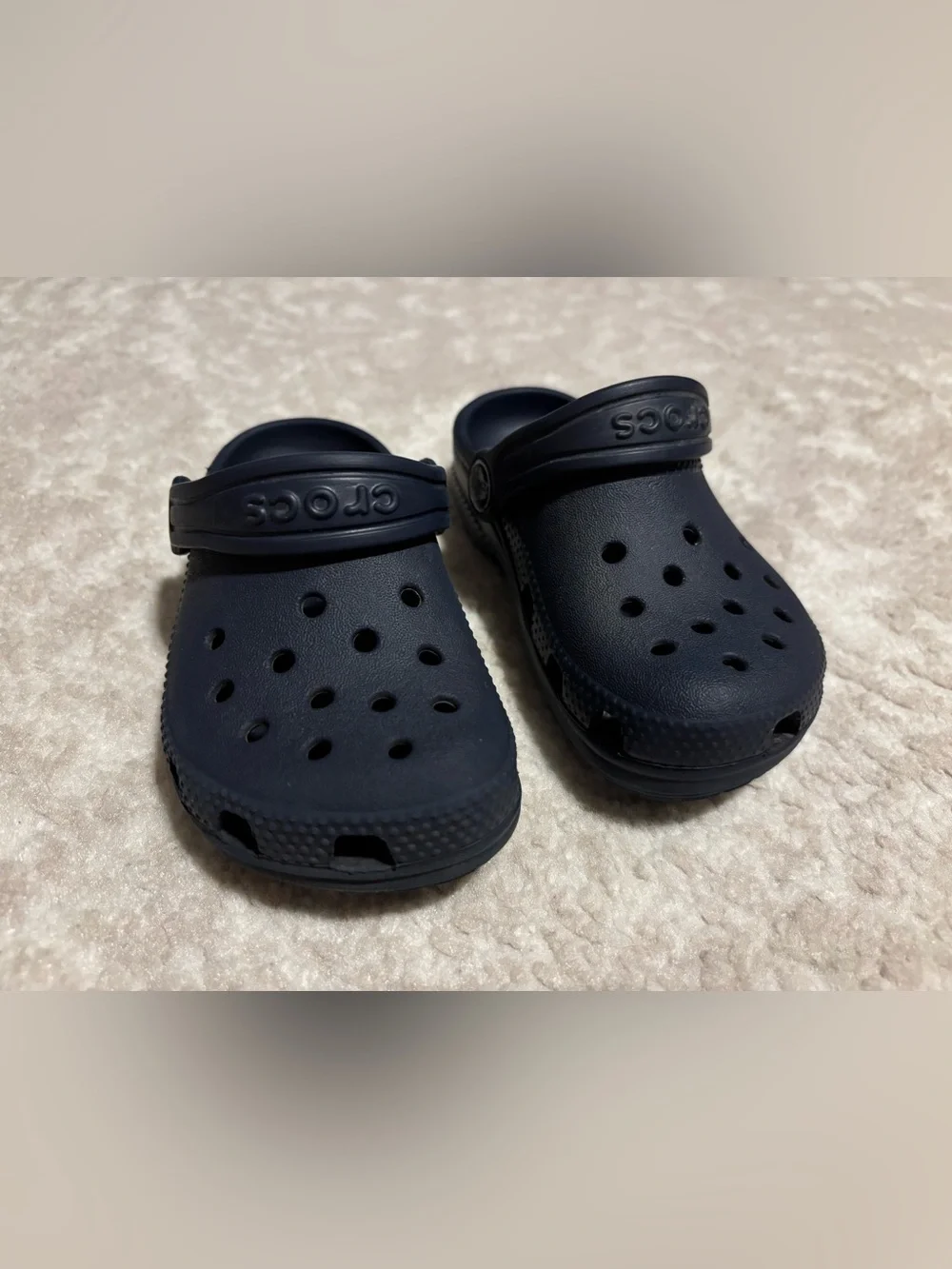 CROCS - Navy Blue Classic Clog Sandals Shoes Kids size 8 LIKE NEW